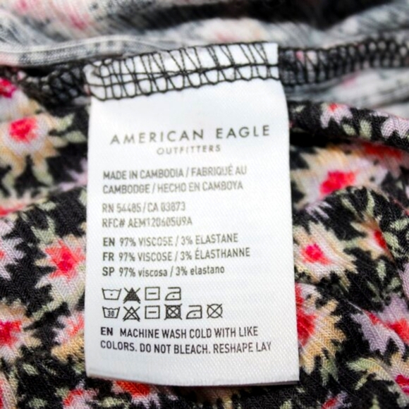 🌸 American Eagle Floral Peplum Tank - Adjustable Straps - Cottagecore Y2K - Picture 10 of 10